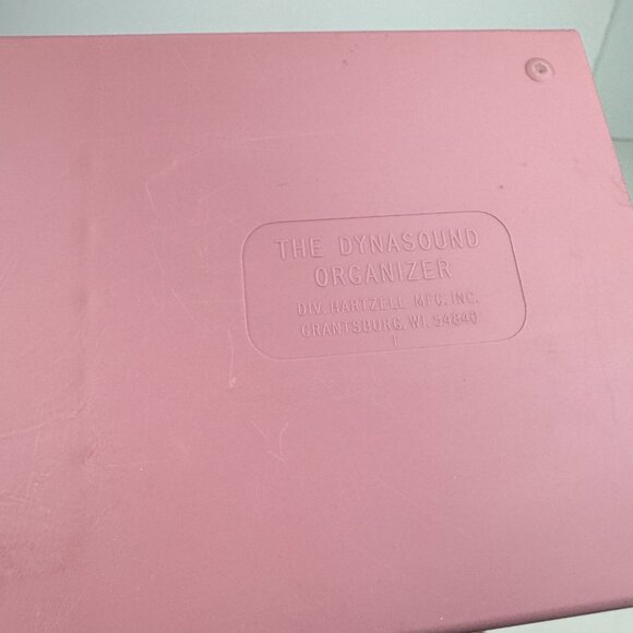 Vtg 1980s Cassette Tape Pink Hard Plastic w Lid The Dynasound Organizer Holds 24 - Picture 10 of 10